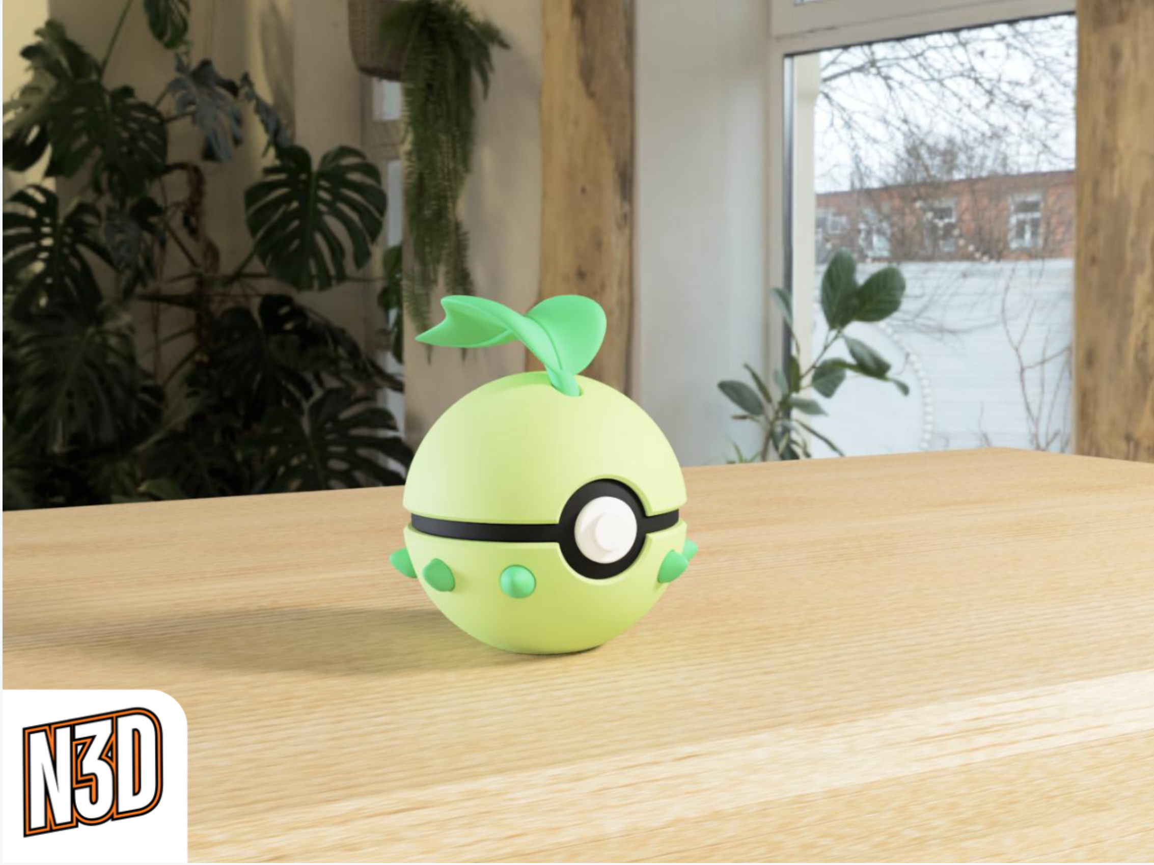 0152 Chikorita Pokeball Collectible
