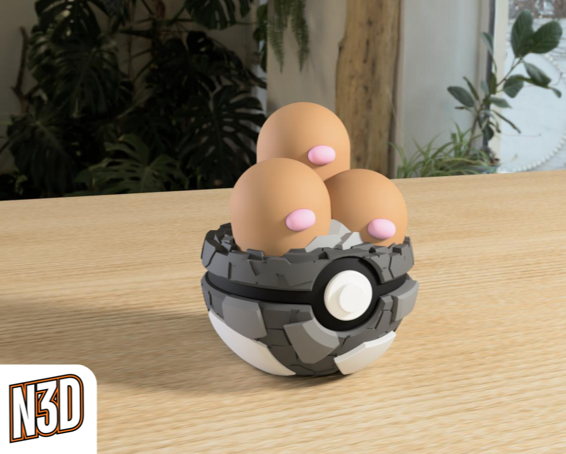 0051 Dugtrio Pokeball Collectible