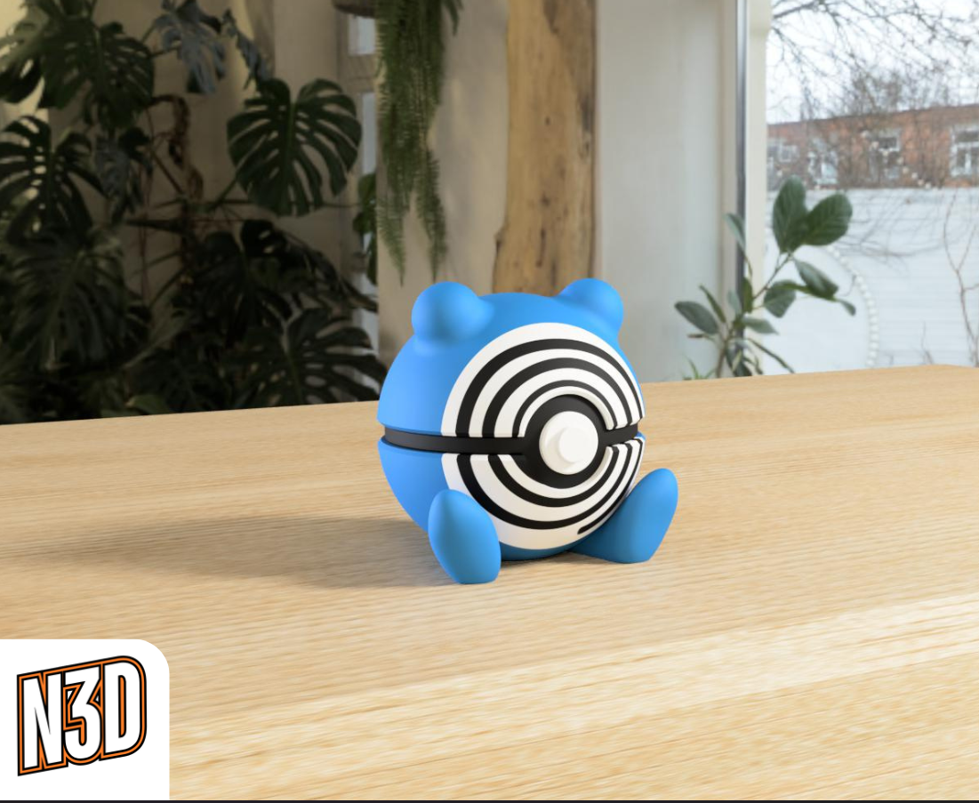 0061 Poliwhirl Pokeball Collectible