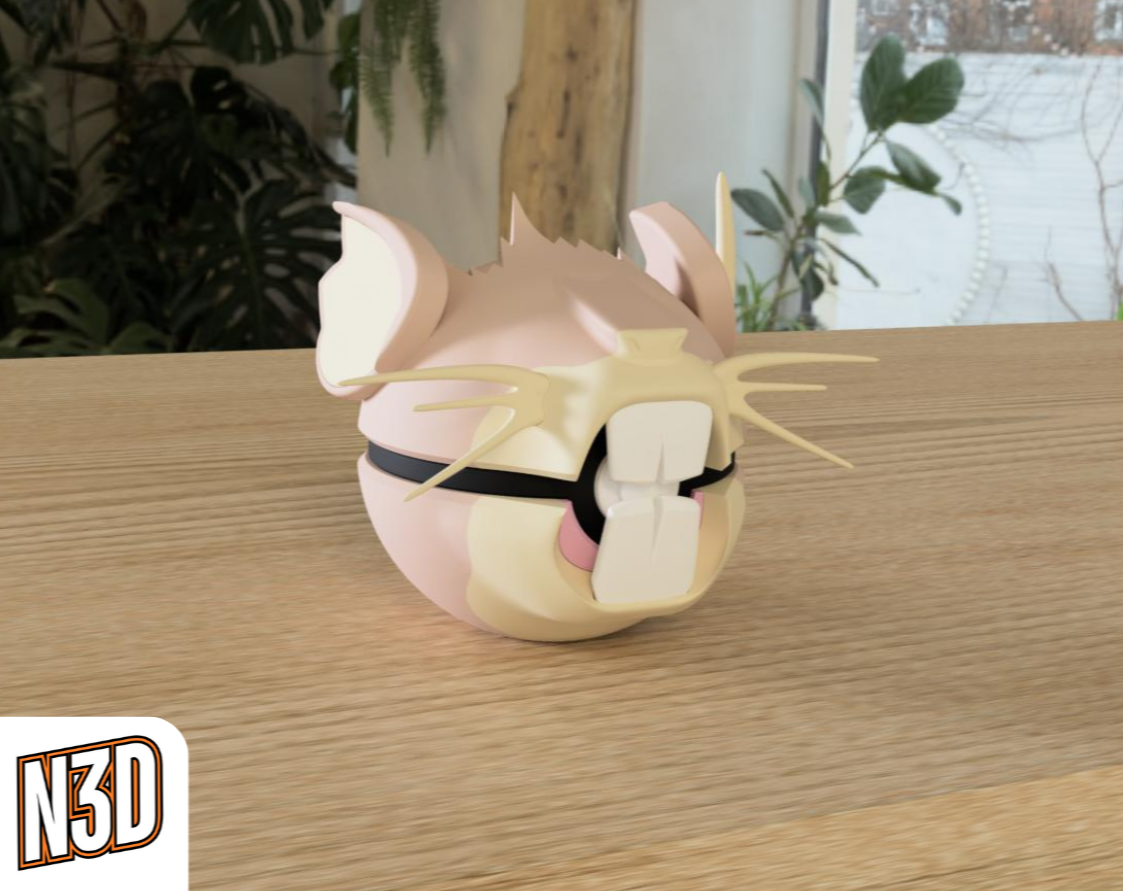 0020 Raticate PokeBall Collectible